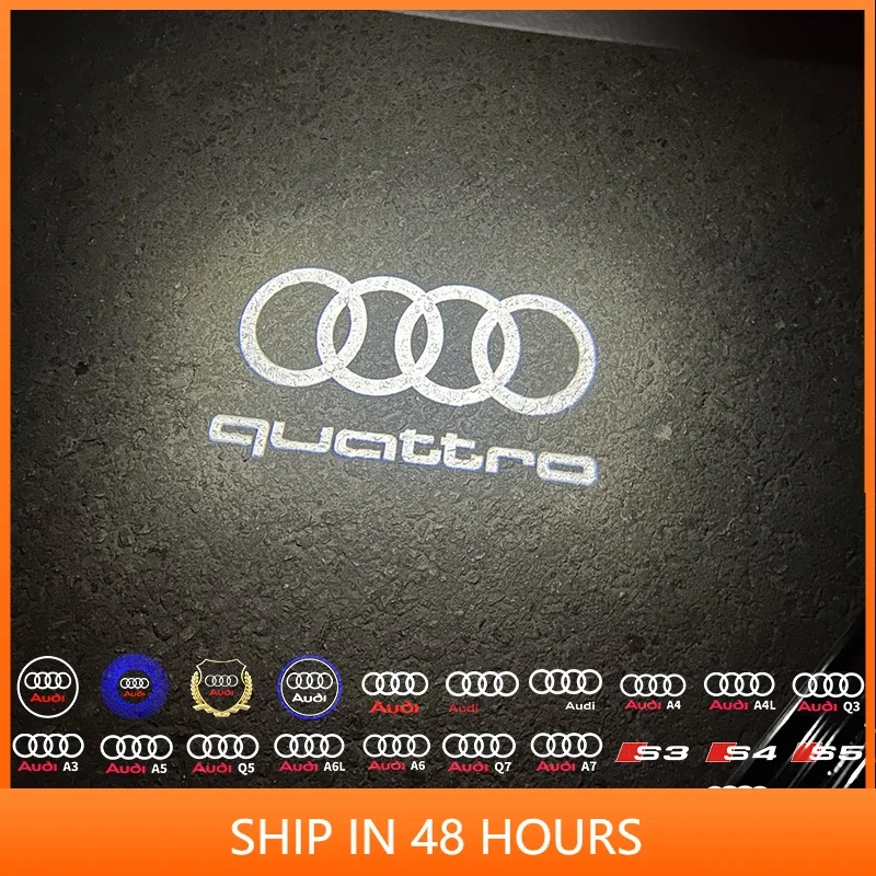 2 قطعة جهاز عرض (بروجكتور) ليد مصباح شبح الظل باب السيارة ترحيب ضوء لأودي Sline A1 A3 A4 A5 A6 A7 Q3 Q5 Q7 A8 SQ5 R8 B5 B6 B8 C5 C8 8P #1