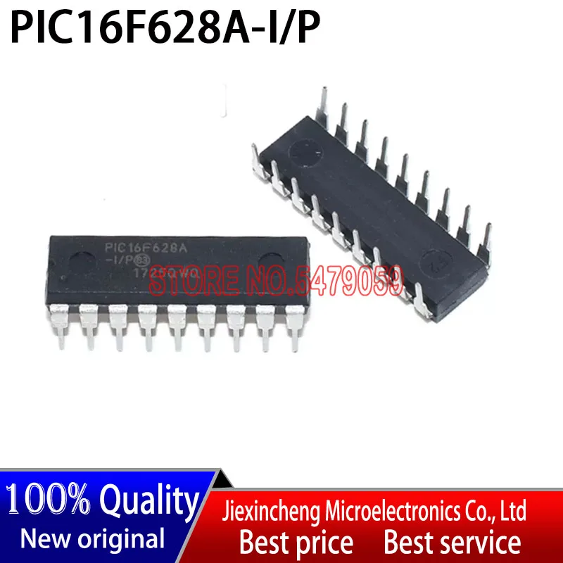 (10-100PCS) PIC16F628A-I/P PIC16F628A DIP18 New original