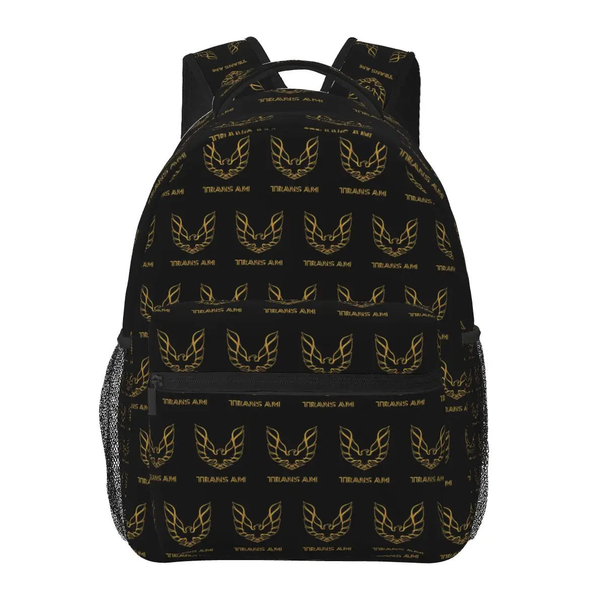 Pontiac Firebird Trans-Am Gold Student Backpack School Bag Hiking Travel Daypack for Men Women Fashion Bookbag Shoulder Bags