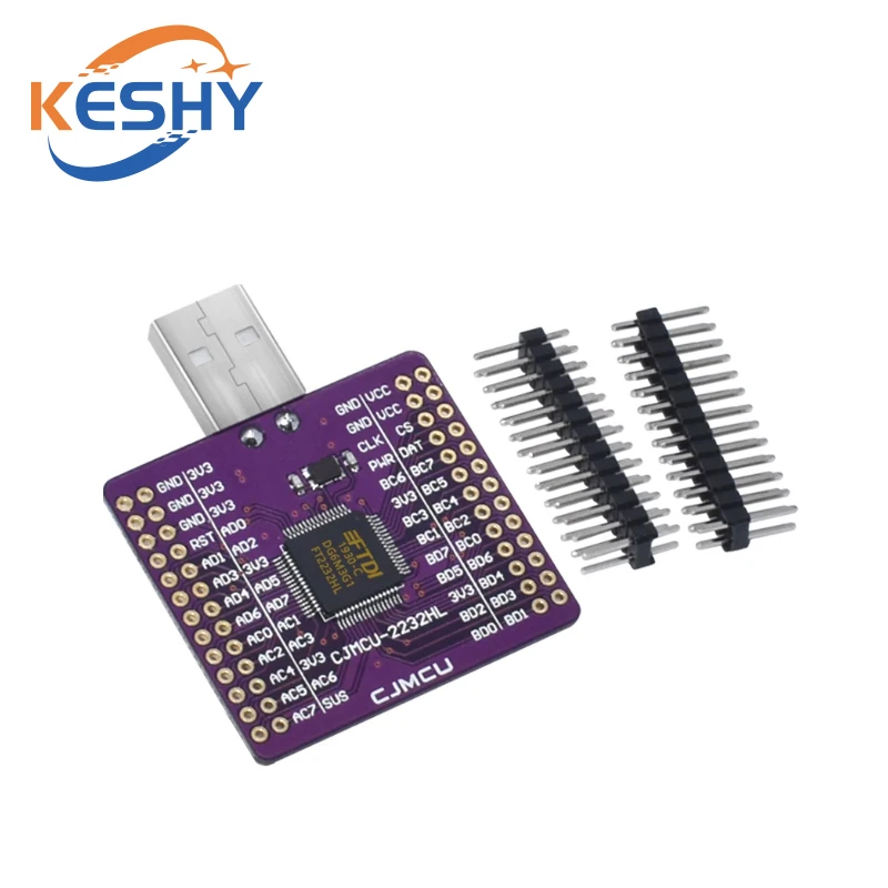 MCU-2232 FT2232HL USB TURN UART/FIFO/SPI/I2C/JTAG/RS232 Module External Memory