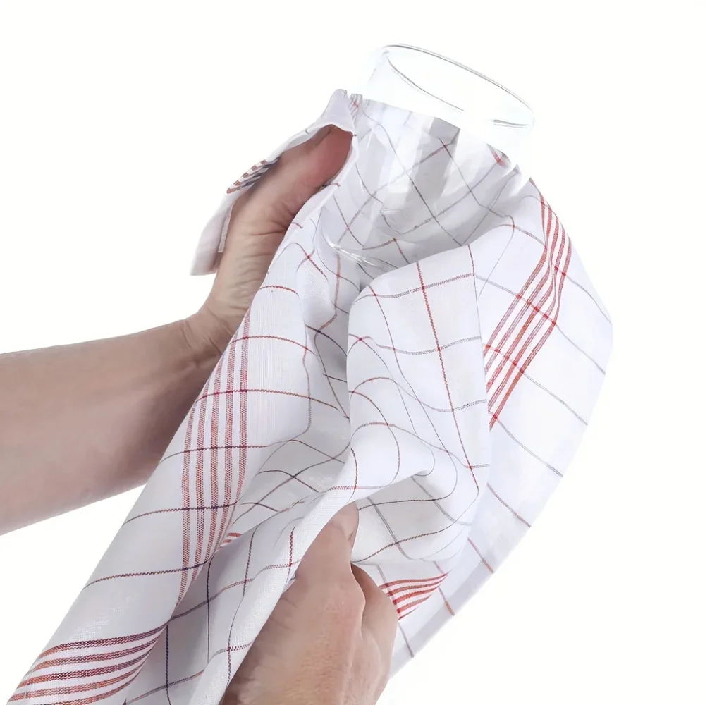 10 قطع من وسادة تنظيف الأطباق الكلاسيكية المنقوشة، منشفة مطبخ ناعمة كبيرة الحجم، مناسبة لتنظيف البار والمطبخ #5