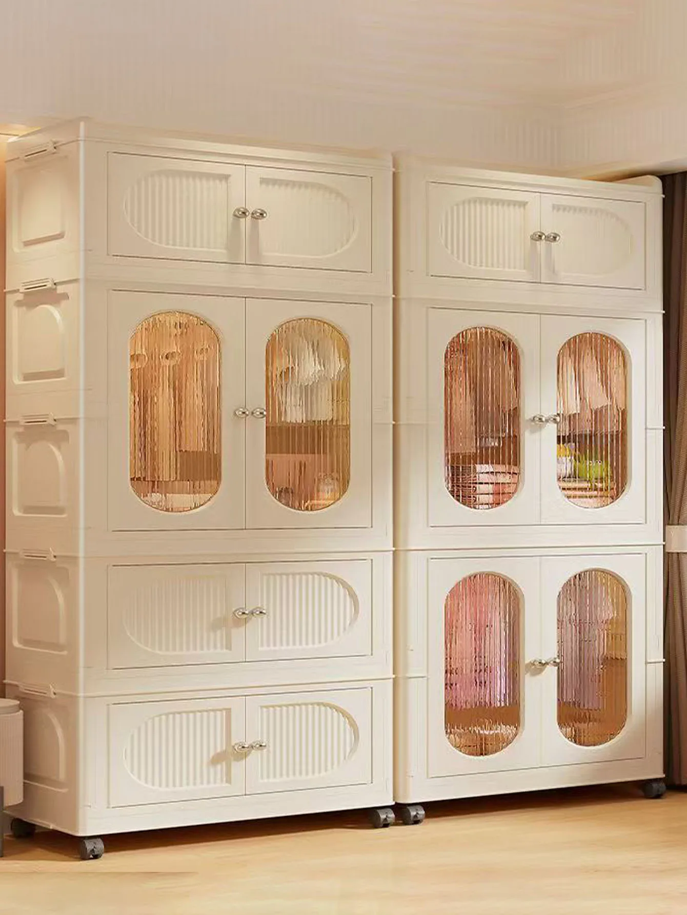 

Simple wardrobe for home use baby and children's clothing organizer baby wardrobe plastic storage no installation storage ca