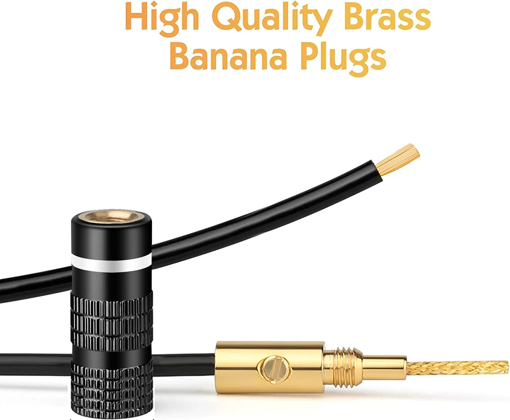 HiFi Flex Pin Banana Plugs, entradas com mola, terminais de alto-falante, conectores, pinos de 2mm, 10pcs