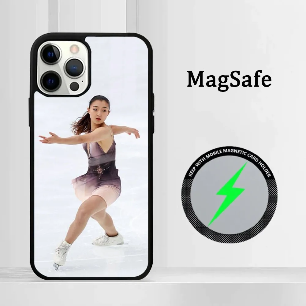 Figure Skating Sakamoto Hanaki Phone Case For iPhone16 15 14 13 12 11 Pro Max Plus Mini Mirror Magnetic Cover