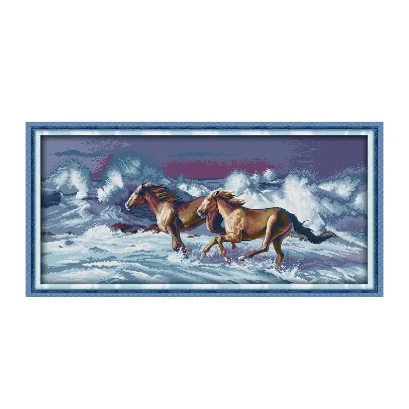 

Скачущая лошадь (3) набор для вышивки крестом 14ct 11ct предварительно штампованная вышивка на холсте рукоделие своими руками