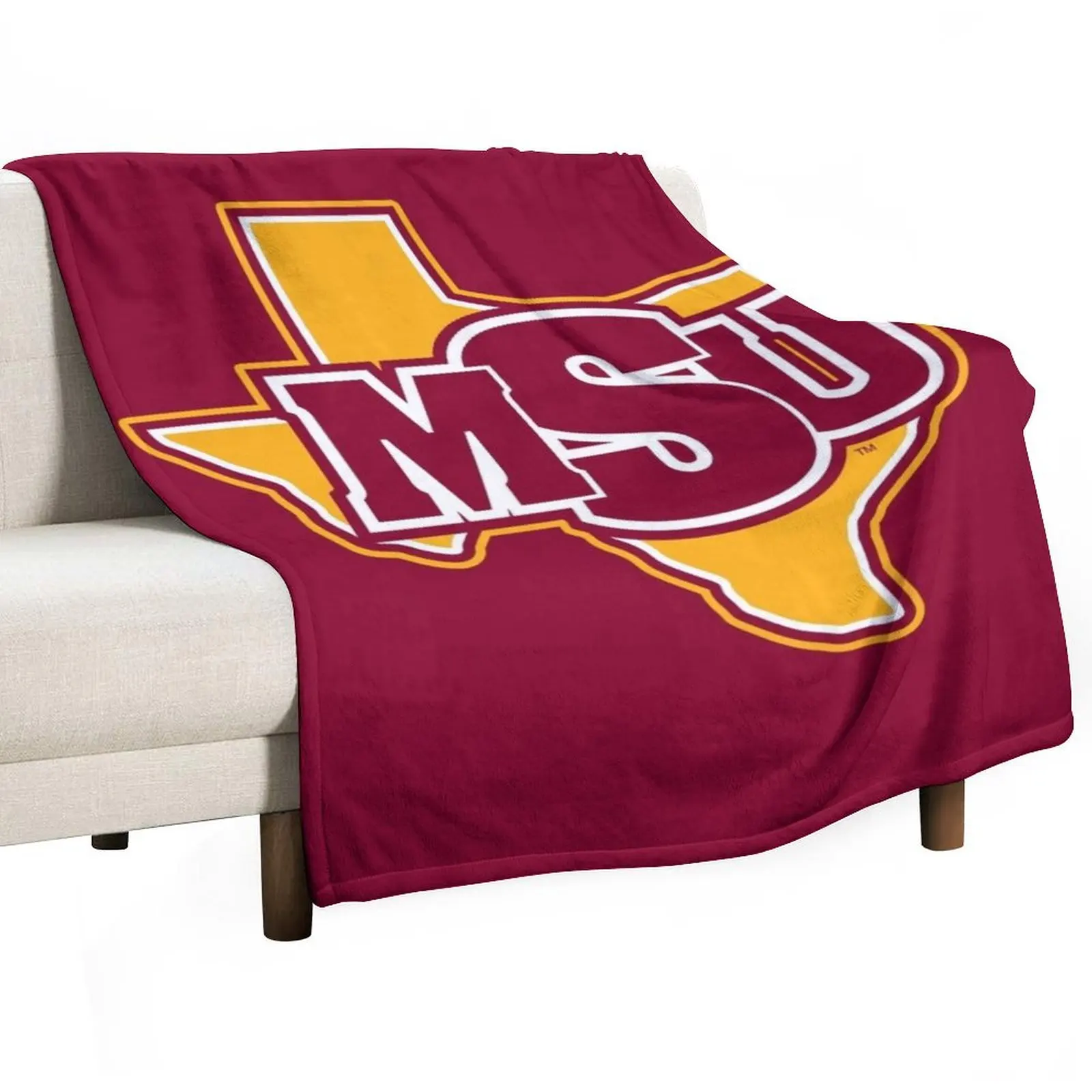 

Midwestern State University Throw Blanket Furrys Bed for winter Thin Blankets