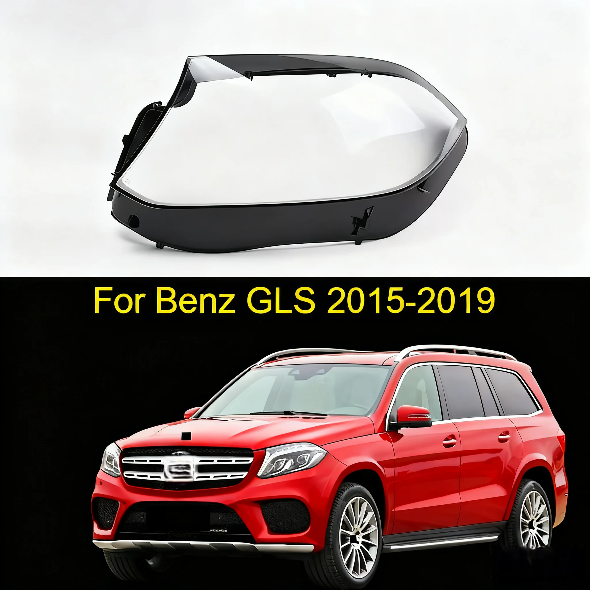 

Car Headlight Lens for Mercedes-Benz GLS 2015 2016 2017 2018 2019 Headlamp Cover Car Replacement Front Auto Shell Cover