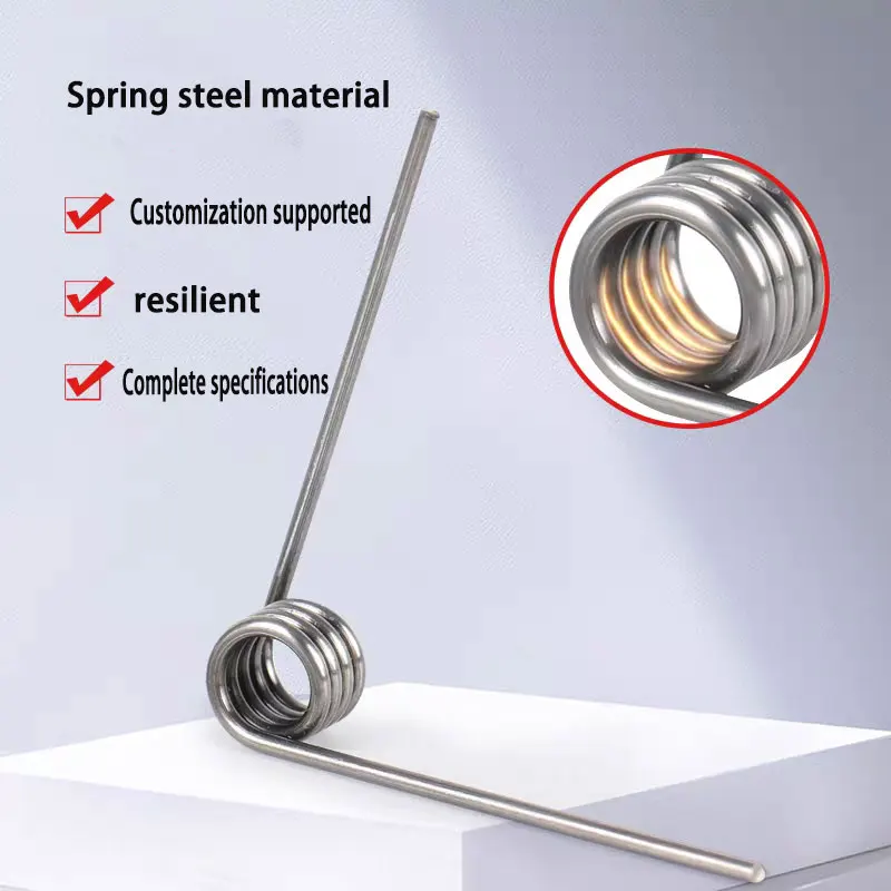 Left Rotation Spring Wire Diameter 2.0mm Left Torsion Spring Return and Reset V-shaped Spring Laps3/4/5/6/7/8/9lap 65Mn 10PCS