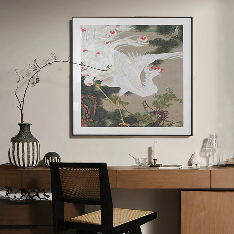 

Japanese Style Phoenix Canvas Poster Mythical Bird Painting Living Room Wall Decor Traditional Art Picture Print Home Decoration