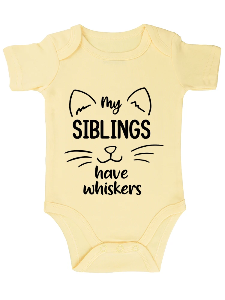 My Siblings Have Whiskers Funny Baby onesie Baby Bodysuit Cute Infant Outfit Romper Clothing Boys Girls