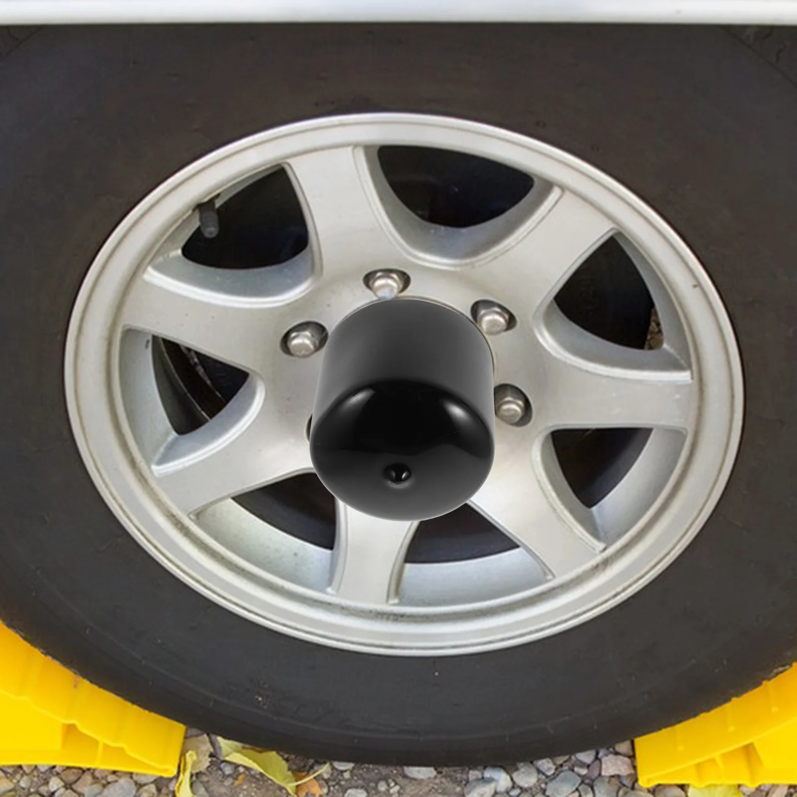 

8pcs 50Mm Rubber Bearing Dust Trailer Axle Hub Seal Plug Grease Cover Wheel Spindle Protection Trailer Accessories Boat Parts