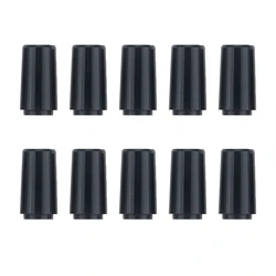 10 Pcs Pure Black Golf Ferrules 0.355 Size Plastic 9.2*24.5*13.4mm Fit For Irons Shaft Replacement Golf Club Ferrule Accessories