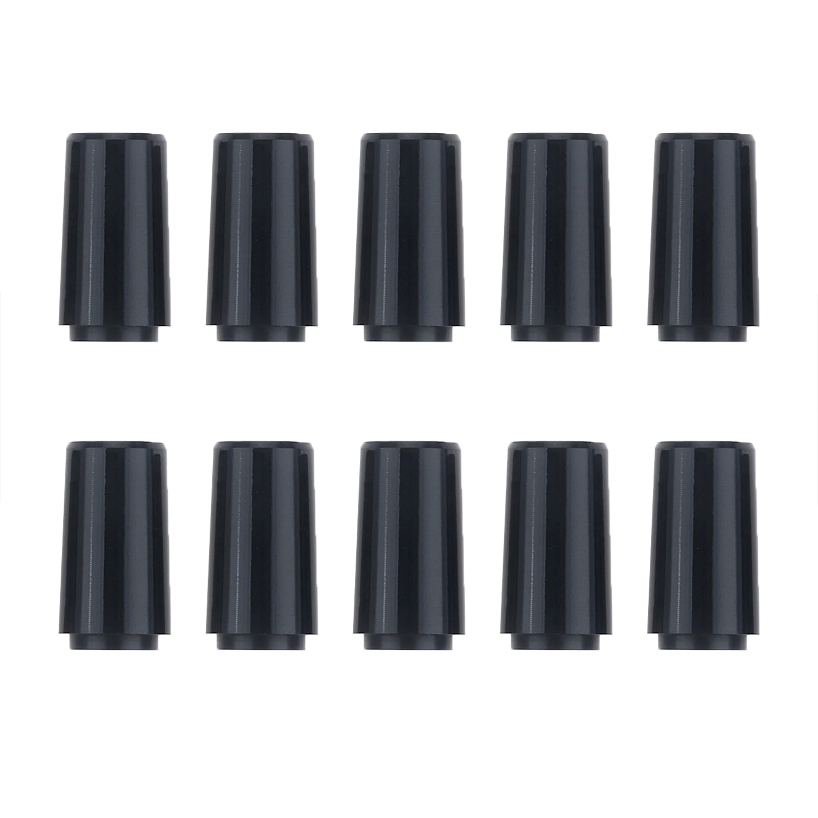 10 Pcs Pure Black Golf Ferrules 0.355 Size Plastic 9.2*24.5*13.4mm Fit For Irons Shaft Replacement Golf Club Ferrule Accessories