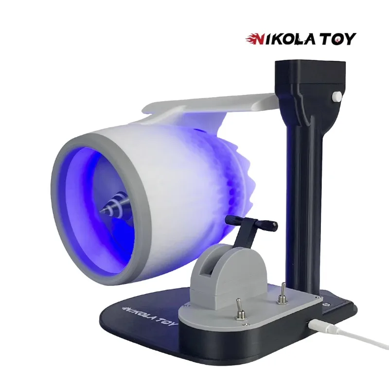 NIKOLATOY desktop scroll fan modeling creativity JETFAN fan equipped with humidification spray red light tail flame