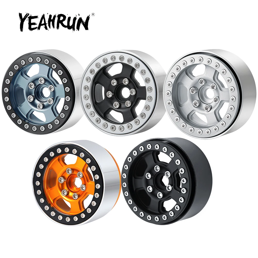 

YEAHRUN 1.9 inch Metal Alloy Beadlock Wheel Rims Hubs for Axial SCX10 TRX-4 1/10 RC Crawler Car Truck Model Upgrade Accessories