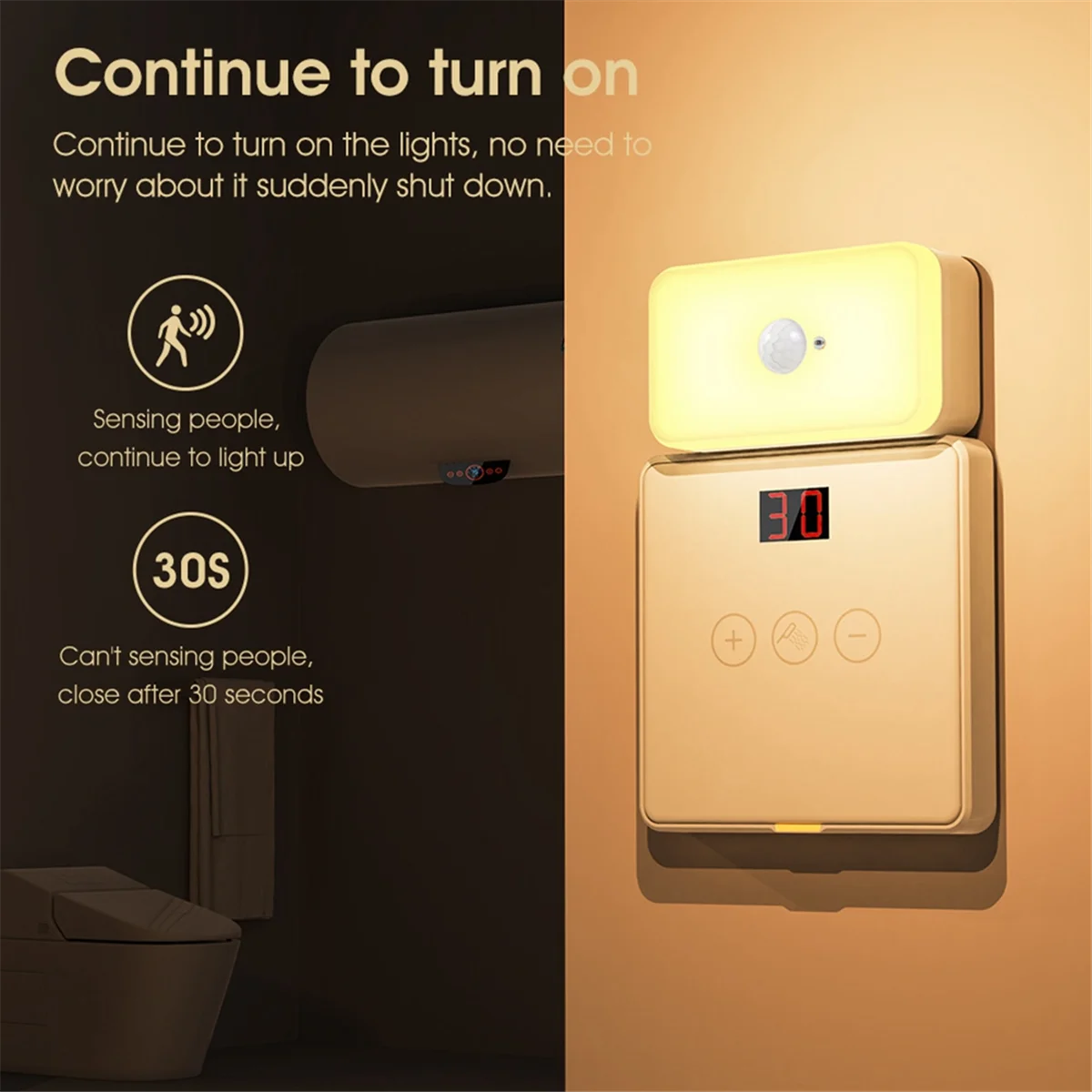 Tuya WiFi Human Motion Detection PIR Sensor Warm White Light Sensor Night Light Smart Home Voice Remote