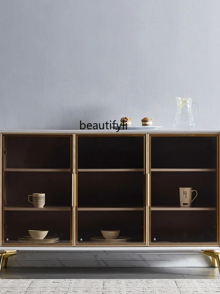 Шкаф-сервант, входной шкаф из массива дерева, настенная гостиная, прихожая, простой шкафчик, большая вместимость