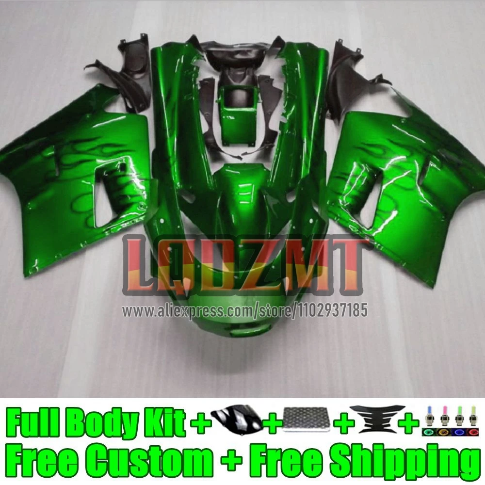 Frame For KAWASAKI NINJA ZX-11R ZX 11R ZX11 ZX-11 R 55No.10 ZZR1100 green black ZX11R 1990 1991 1992 ZZR 1100 90 91 92 Fairing