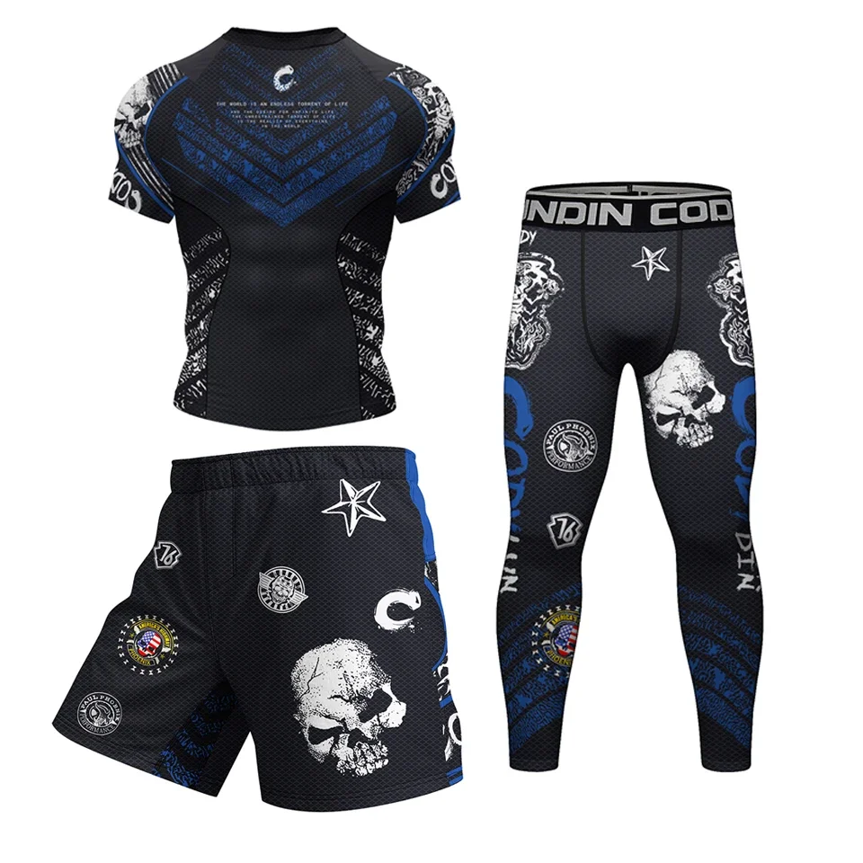 ملابس رياضية للرجال كرة السلة جيرسي ضغط الجري التدريب رياضية MMA BJJ الملاكمة Rashguard تجريب الصالة الرياضية اللياقة البدنية الملابس #5