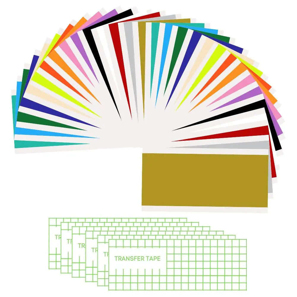 18PCS/21PCS/36PCS Smart Adhesive Vinyl for Cricut Joy, Matless Permanent Vinyl for Decoration, Sticker, DIY Mug