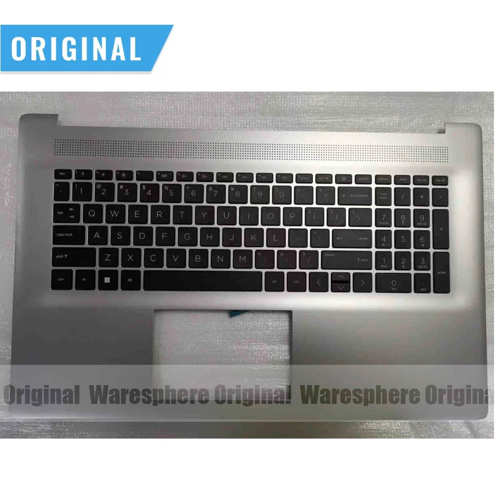 

Top Cover Upper Case Palmrest with US no backlit keyboard for HP 17-CP 17-CN N39376-001 Silver