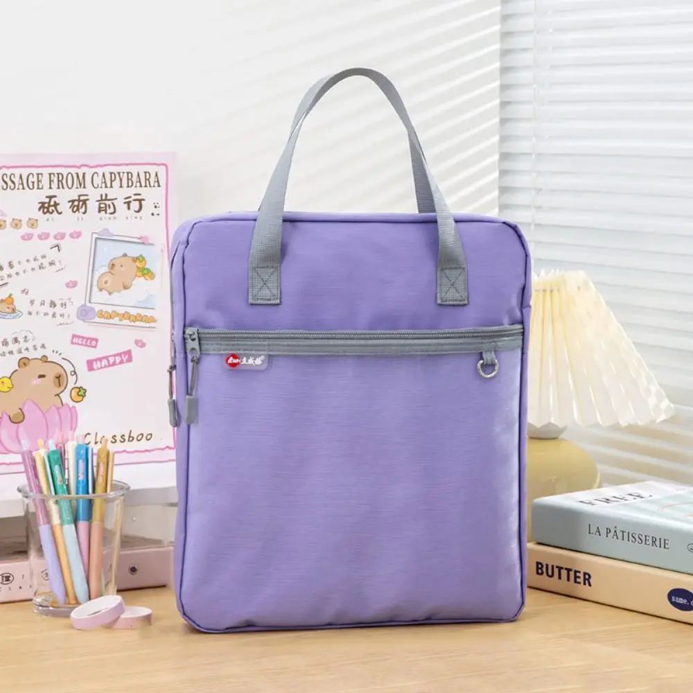 휴대용 책 보관 가방 방수 핸드 헬드 A4 파일 주최자 지퍼 핸들 문서 보관 가방 사무 용품