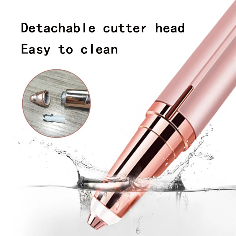 Upgrade USB Electric Eyebrow Trimmer Painless Eye Brow Epilator Nose Hairs Mini Shaver Razors Portable Facial Hair Remover Women