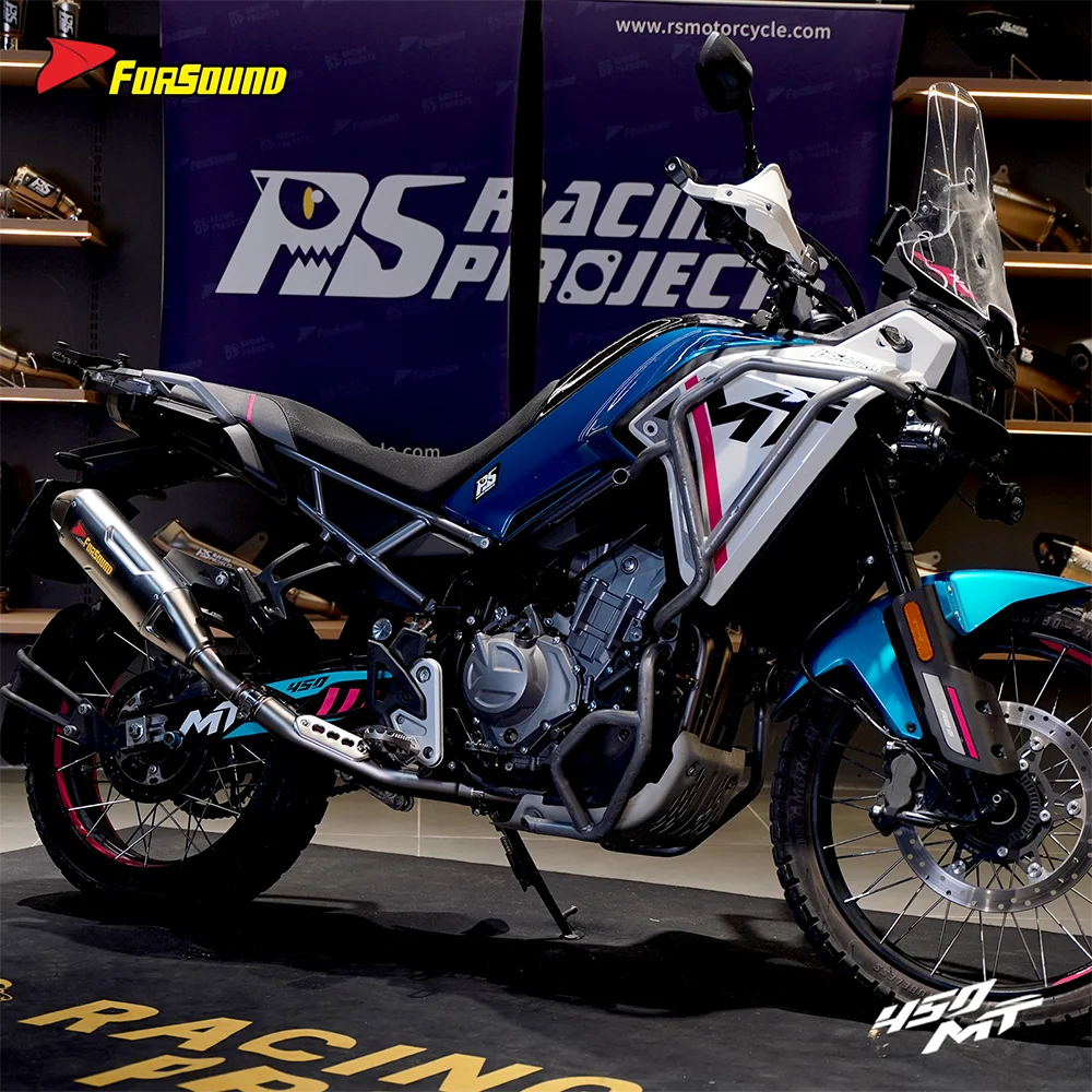 Forsound Factory Wholesale Price CFMOTO 450MT Titanium Exhaust Valved Muffler with Mid Pipe Resonator