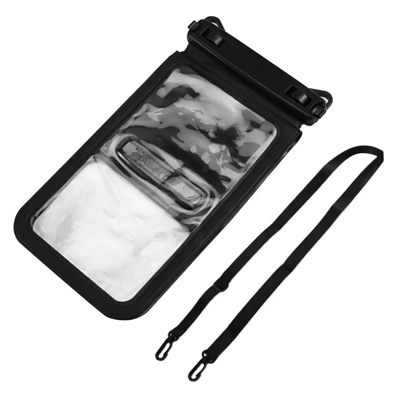 HOES-Double Space Phone Pouch With Lanyard IPX8 Waterproof Underwater Phone Case Waterproof Phone Dry Bag For Beach Swimming
