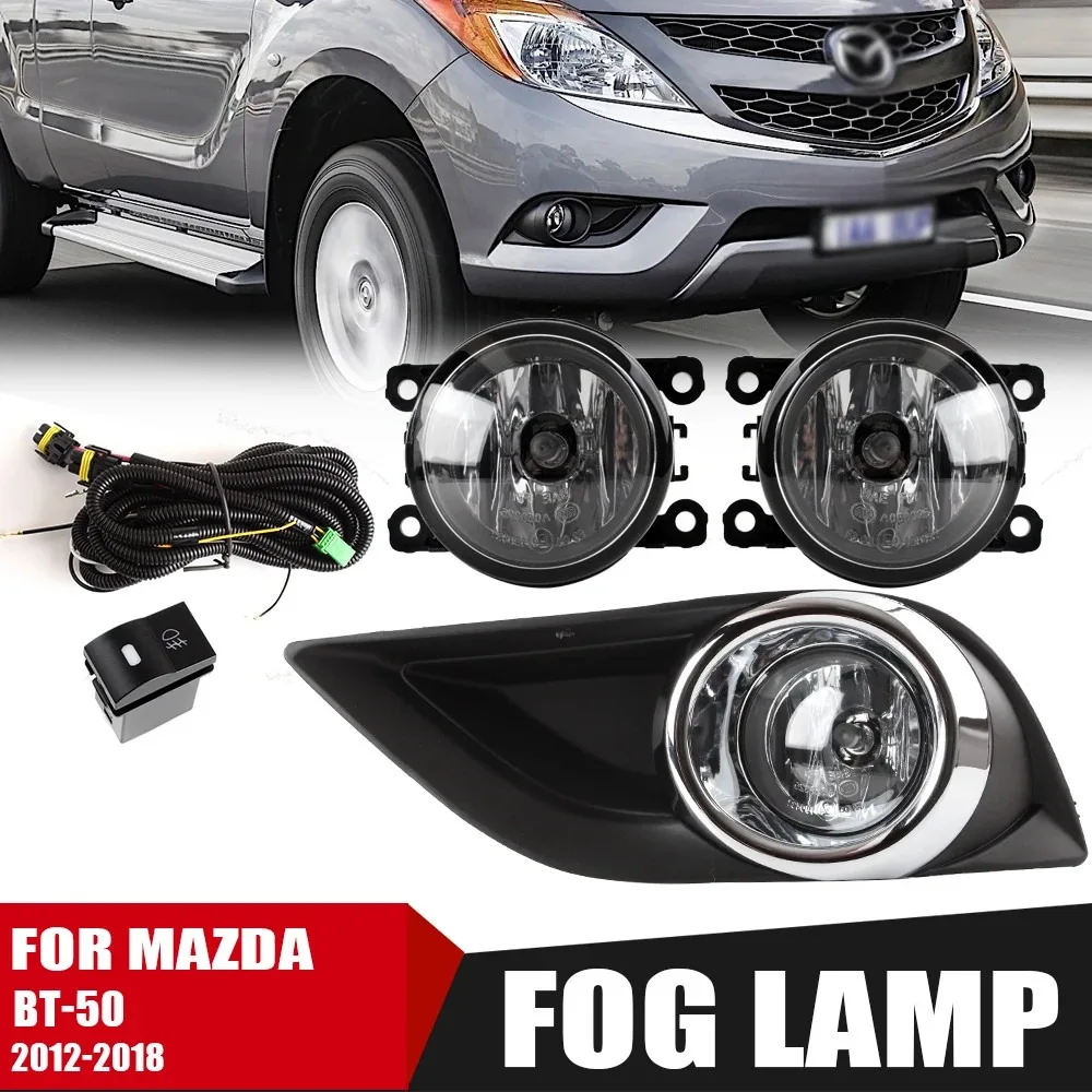 

DLAA Front Bumper Fog Lamp Upgrade Kit FOR Mazda BT-50 2012-2018 Version Additional Foglight Set Switch + Wiring