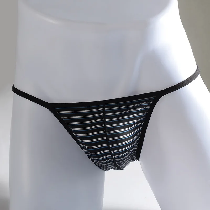 Low Rise Men's Underwear Briefs with Breathable Pouch and Classic Stripe Pattern Comfortable Fabric for All Day Use