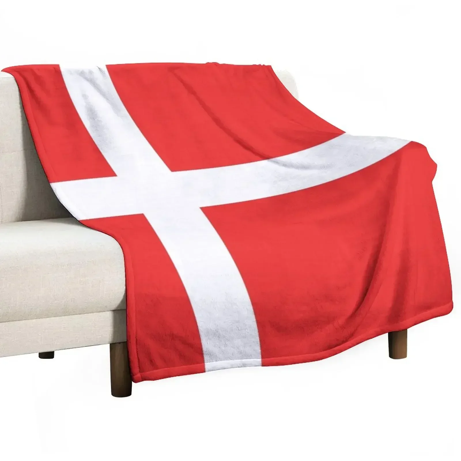 

Danish Flag Throw Blanket Furrys Loose Decorative Beds Blankets