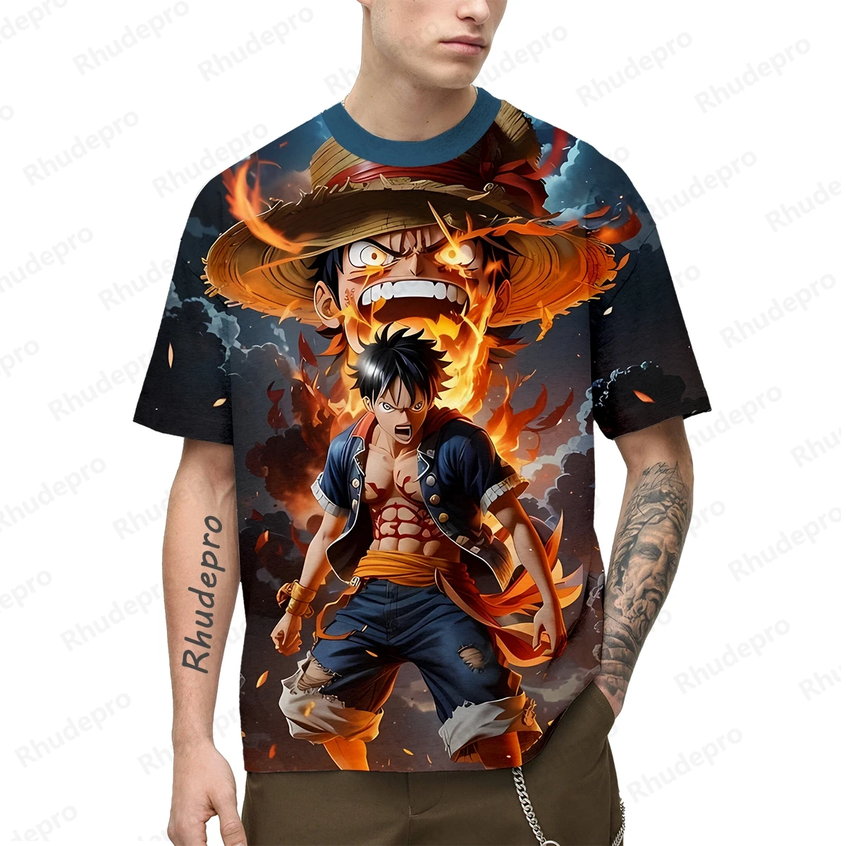 

One Piece 2025 New Men Japan Anime 3D Printed Cosplay T-shirt Women's And Children's Street T-shirts Oversized Short Sleeve Tops