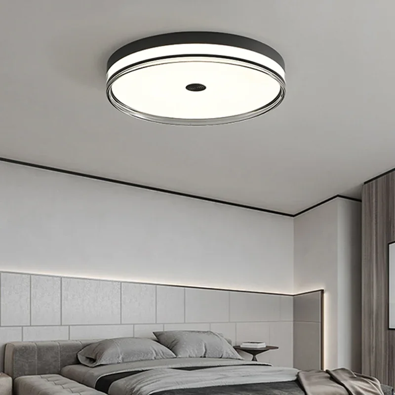 

Modern Minimalism Style Led Ceiling lamp For Living Room Bedroom Dining Room Kitchen Black Round Lamp Ceiling Chandelier Lights