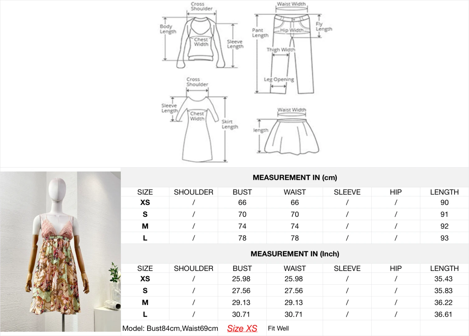 Rosa-grünes, ärmelloses, rückenfreies Minikleid mit Blumendruck und Spitze, 2025, neues Design