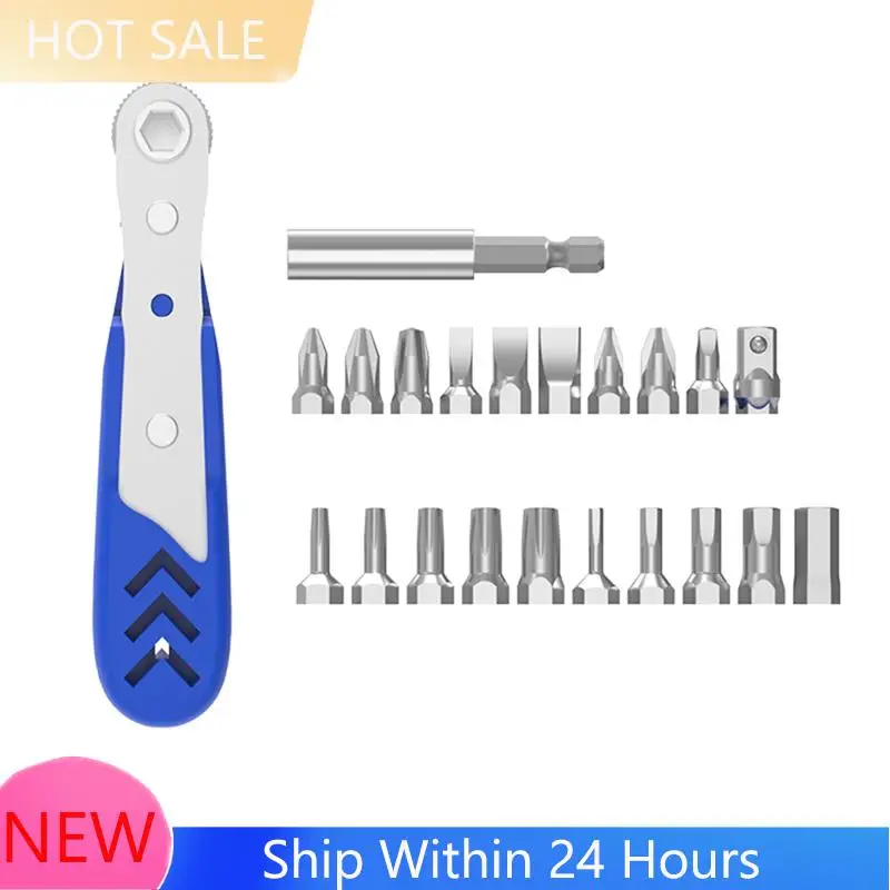 A78K New 22In1 Professional Ratcheting Screwdriver Set,36-Tooth Mini Ratchet Wrench, Low Profile Ratchet Right Angle Screwdriver