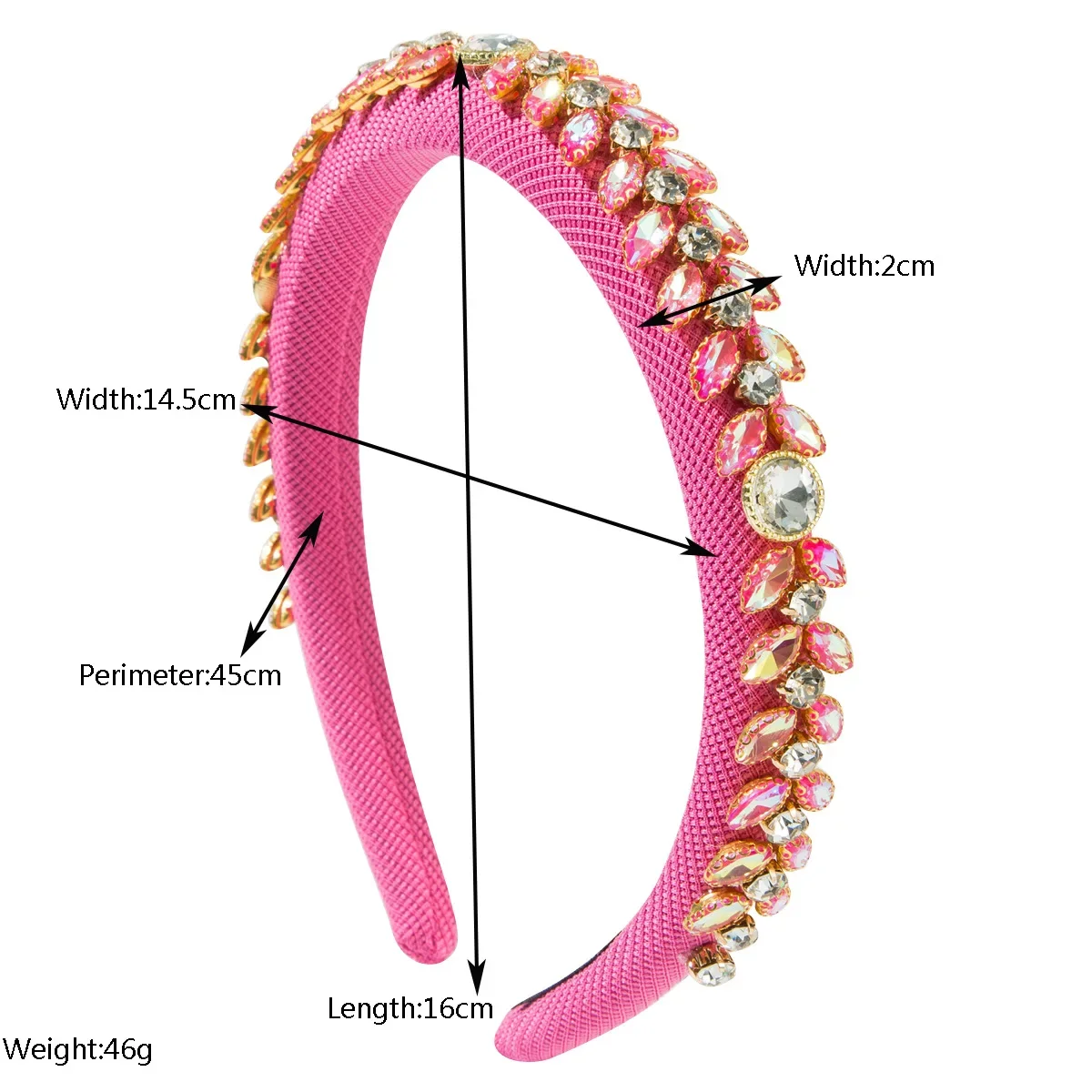 Europese En Amerikaanse Nieuwe Prachtige Stof Ingelegde Glazen Boor Glanzende Hoofdband Hoogwaardig Eenvoudige Elegante Haaraccessoires Vrouwen