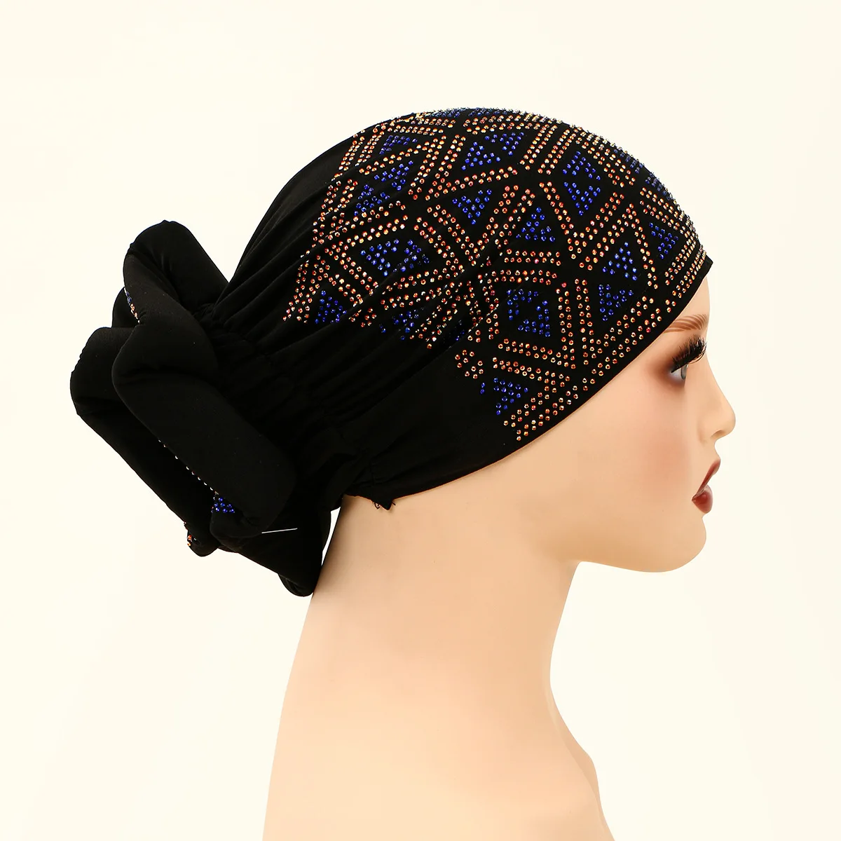 

Новый цветок, нижний шарф, шапочки со стразами, женский мусульманский хиджаб, внутренняя шляпа, платок от выпадения волос, тюрбан, капот, повязка на голову, Turbante Mujer