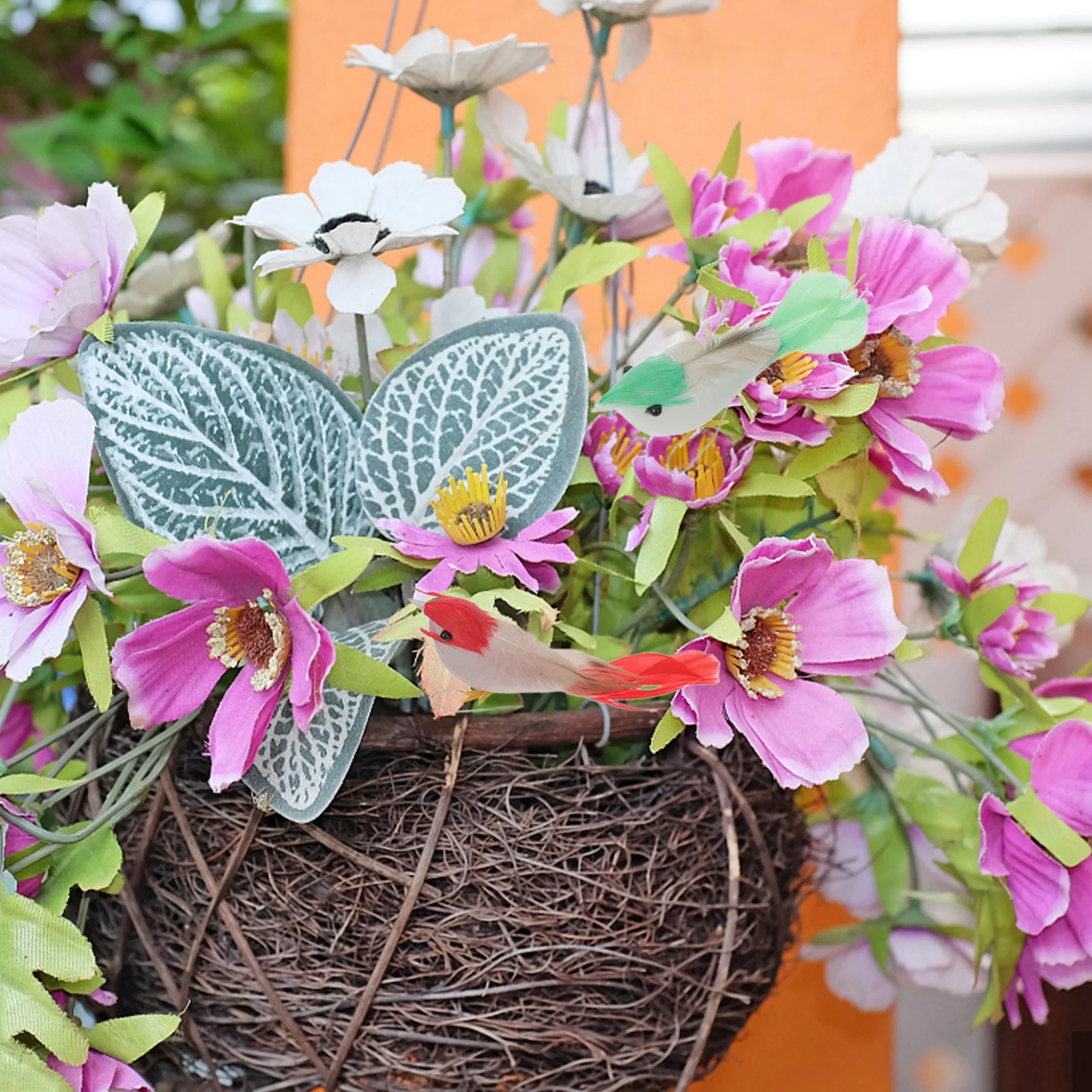 

24pcs Decorative Birds Small Bird Figurines For Garden Home Decor Craft Birds Artificial Models Ornaments For Tree Party Decor