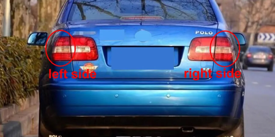 Outer Tail Lamp For Volkswagen VW Polo 2002 2003 2004 2005 Sedan Taillight Rear Brake Lamps Tail Lights No Line No Light 1PCS