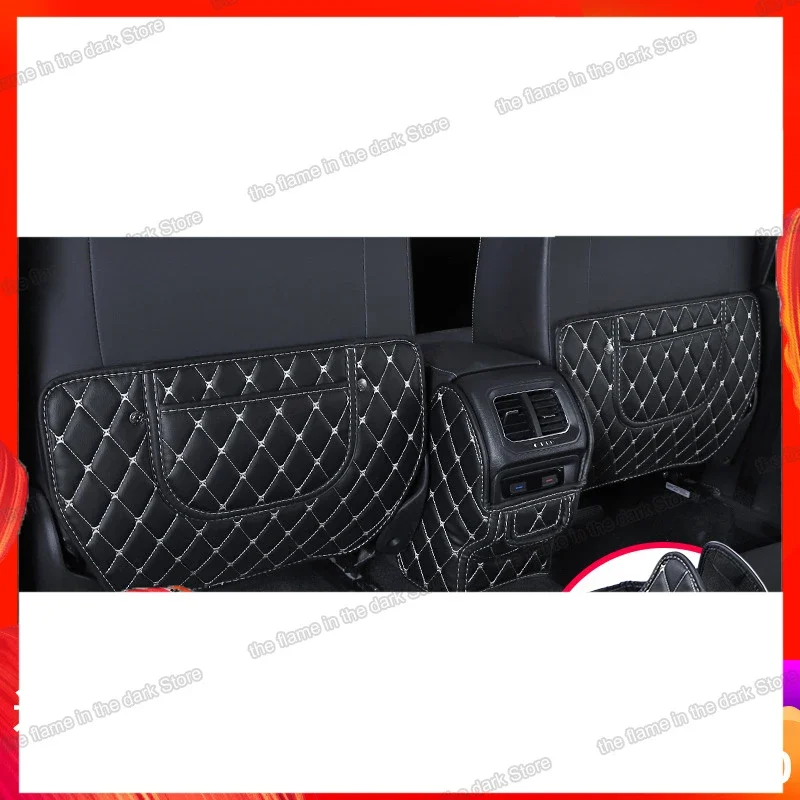 Leather Car Seat Armrest Anti-kick Mat for Volkswagen Tiguan 2017 2018 2019 2020 VW Accessories Auto 2021 2022 mk2 r line kits