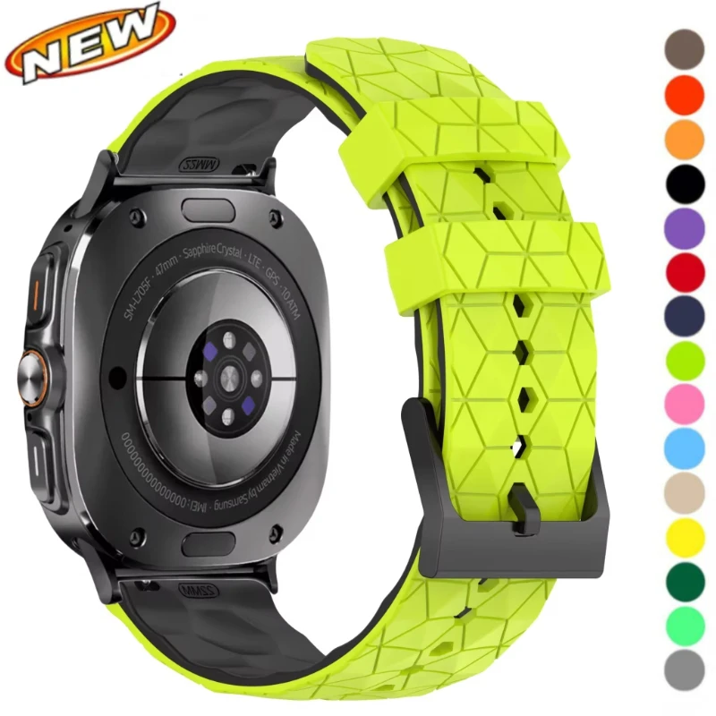 Football Pattern Silicone Strap For Samsung Galaxy Watch 8 7 Ultra 47mm Replacement Wristband Galaxy Watch 7 Ultra Bracelet Belt