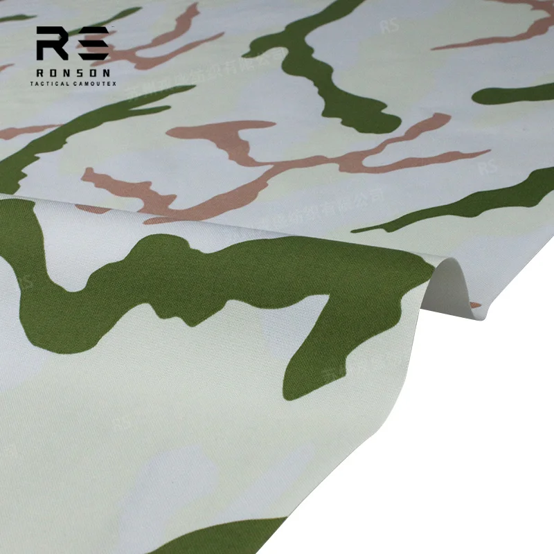 hot sale 500D nylon oxford French Tundra Camo tactical fabric use for bag vest in stock