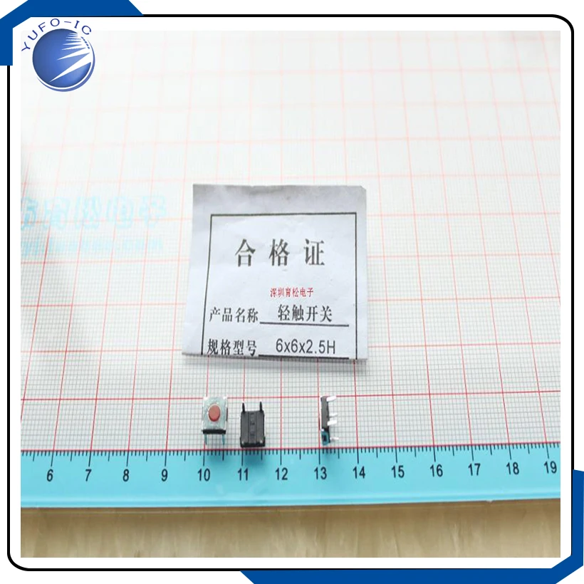 1000 red head 6*6*2.5MM micro switch touch switch button switch
