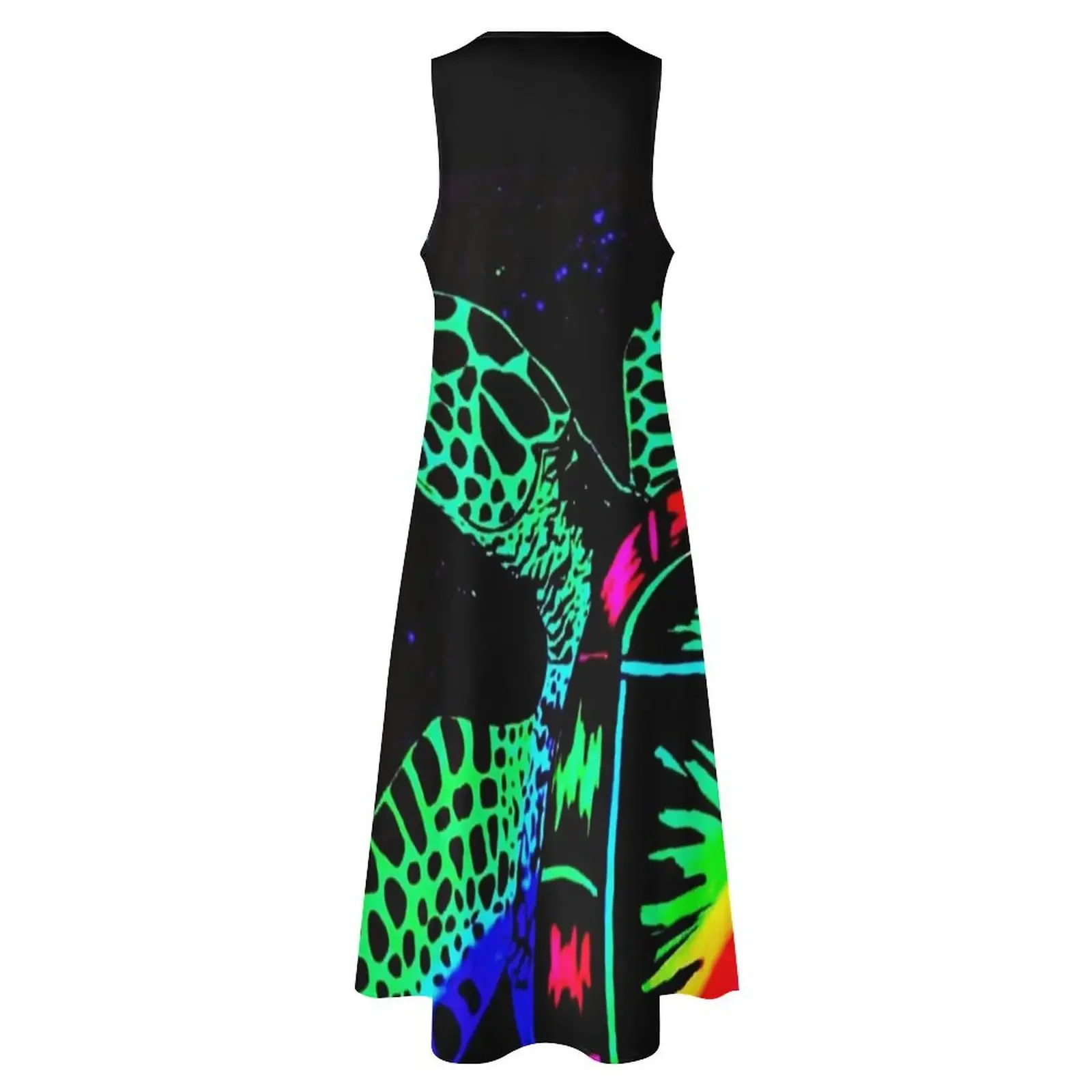 Gloeiende regenboog zeeschildpad lange jurk avondjurken luxe 2025, zomer damespak, galajurk, avondjurk