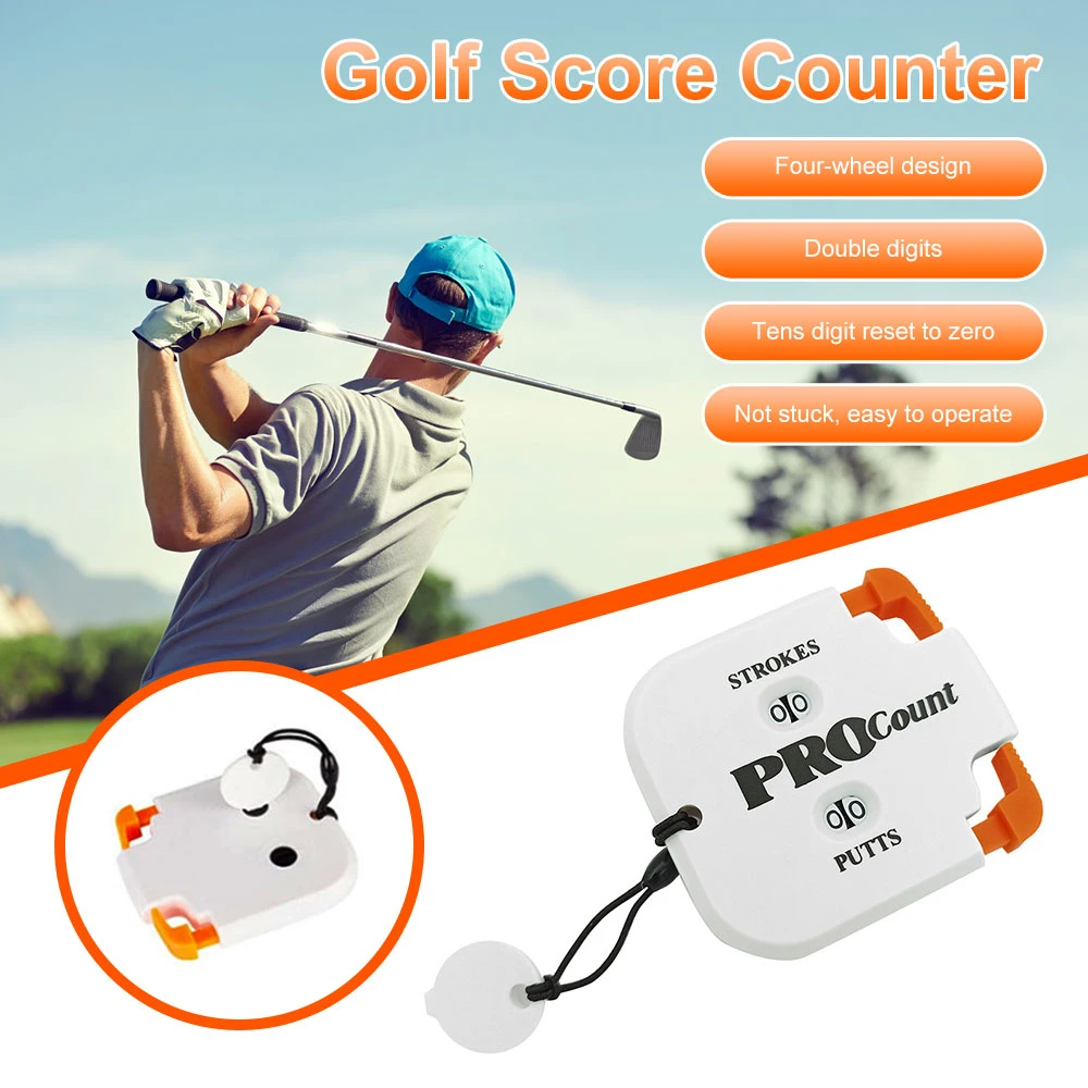 4 Pcs/set Handheld Golf Score Counter, Mini Shot Count, Two Digits, Handy Portable, Two-person Counter, Two-Round Scoreboard