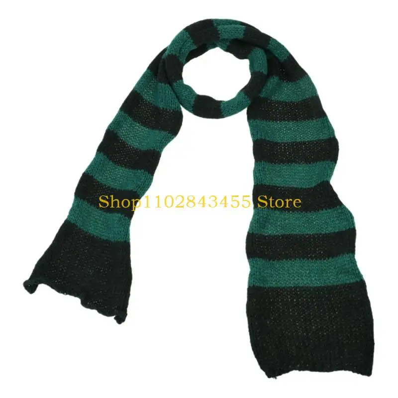 49MC Soft Thick Knit Long Scarf Women Girl Neck Warmer Gothic Neck Wrap Warm Scarf
