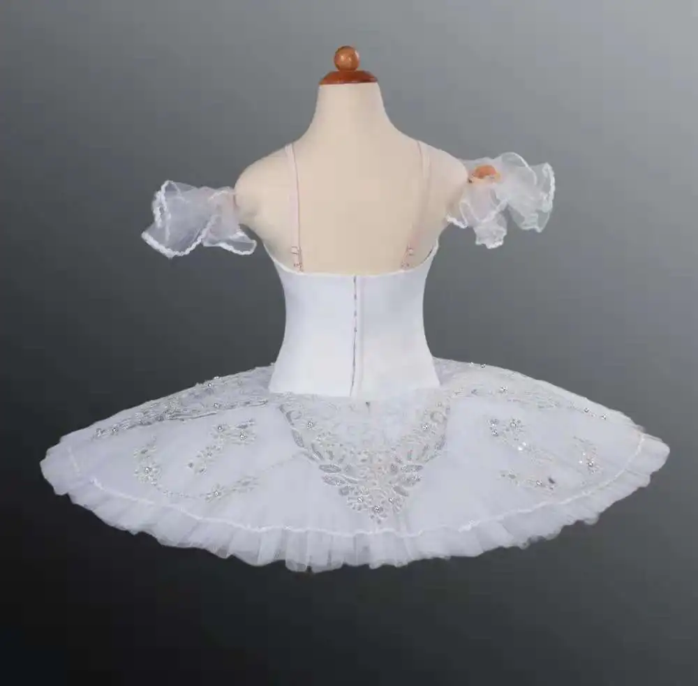 white silver Ballet Tutu Professional girls nutcracker Classical Pancake Tutu orange Stage Performance Costume For child 8931