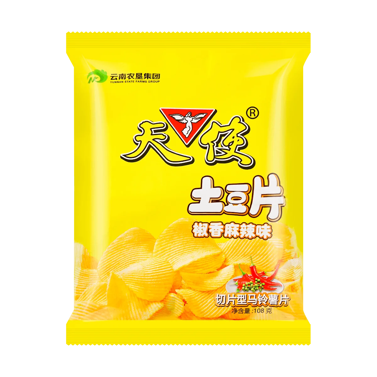 [6 PAK] chip kentang malaikat pedas-renyah & rasa masing-masing 3.8oz