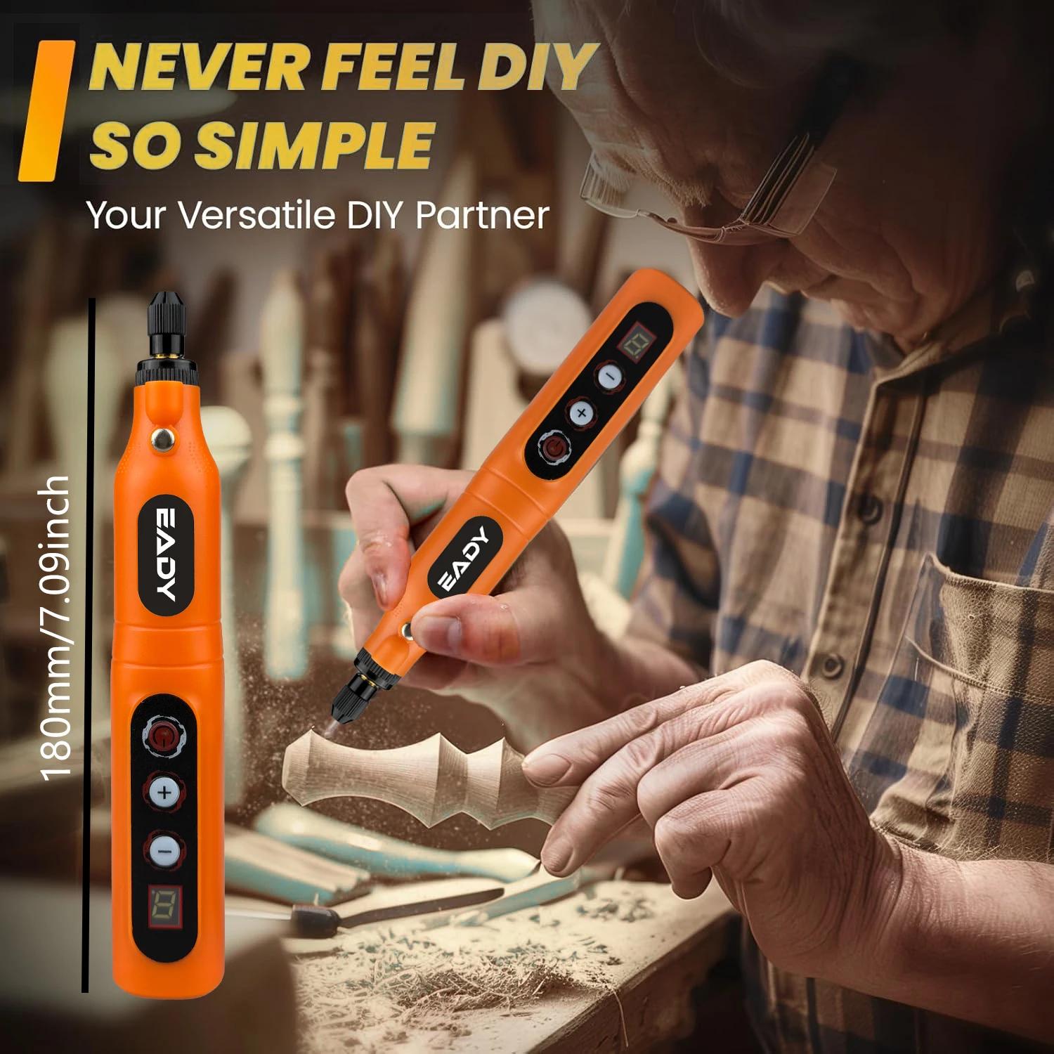 Wireless Rotary Tool 13000mAh Battery 5 Variable Speed Mini Cordless Grinder Pen Style Electric Grinding Polishing Kit for DIY image 2